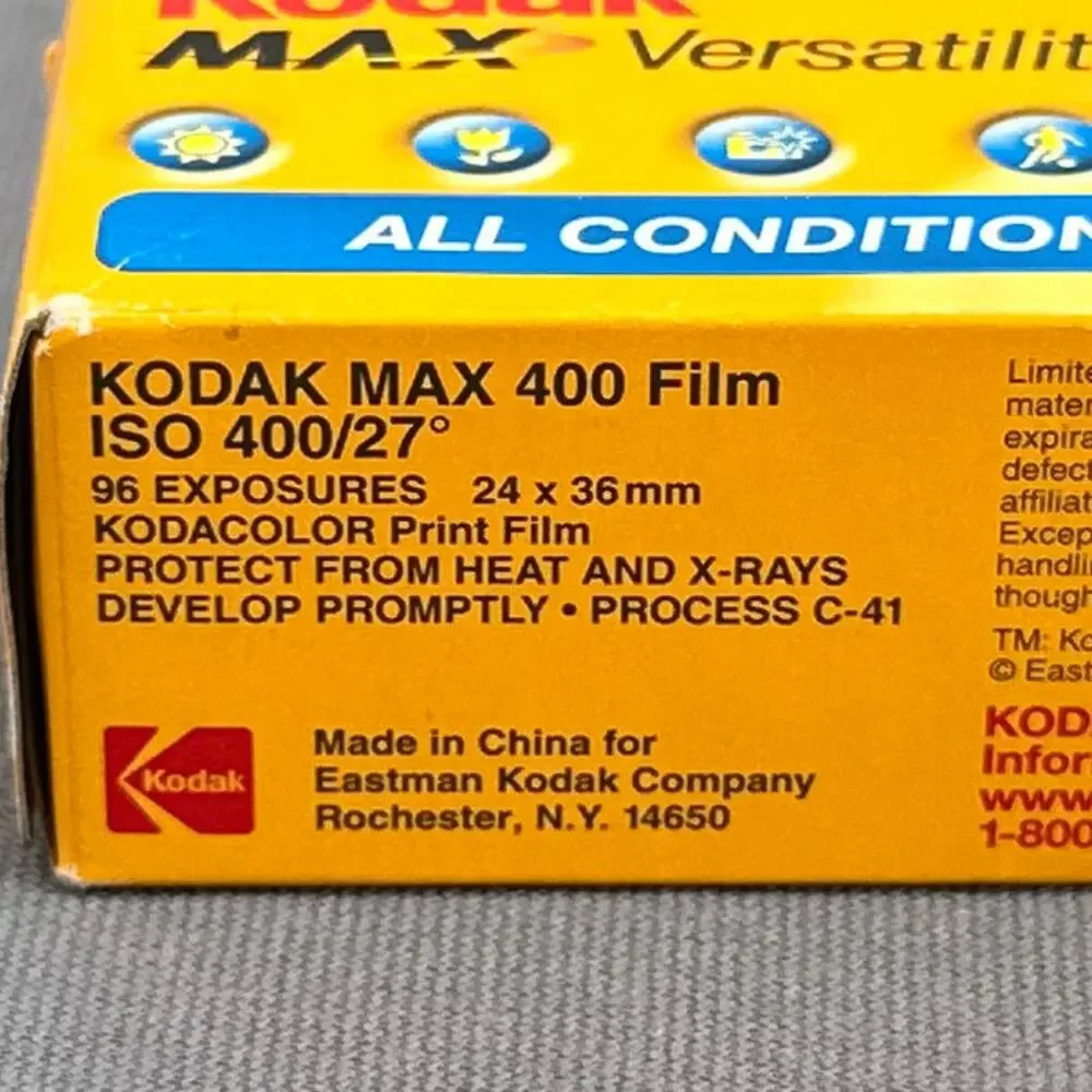 VTG Kodak Max 400 35mm Color Print Film 4 Rolls Seattle FilmWork 200 Expired Y2K